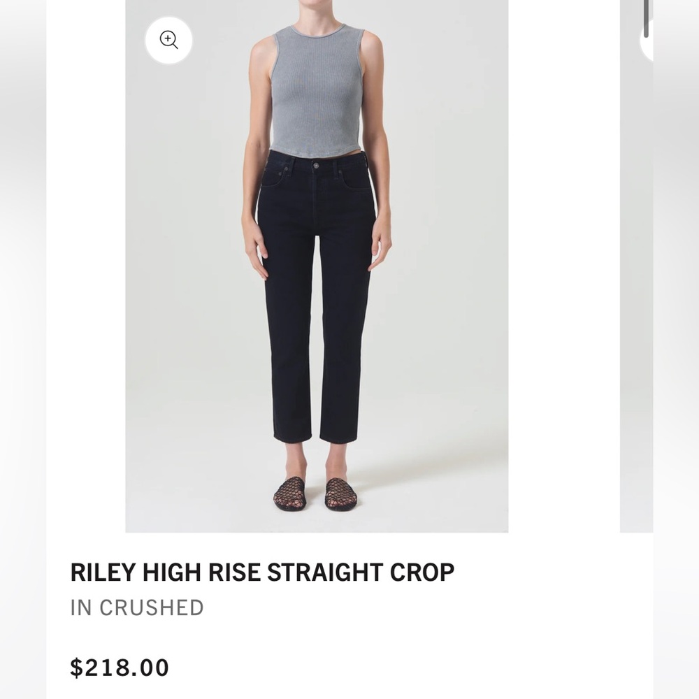 AGOLDE - RILEY HIGH RISE STRAIGHT CROP
